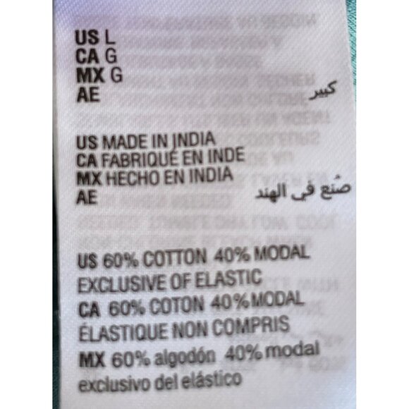 Style & Co Green Floral Square Neck Knit Blouse Large 3/4 Sleeve sleeve - Picture 4 of 5